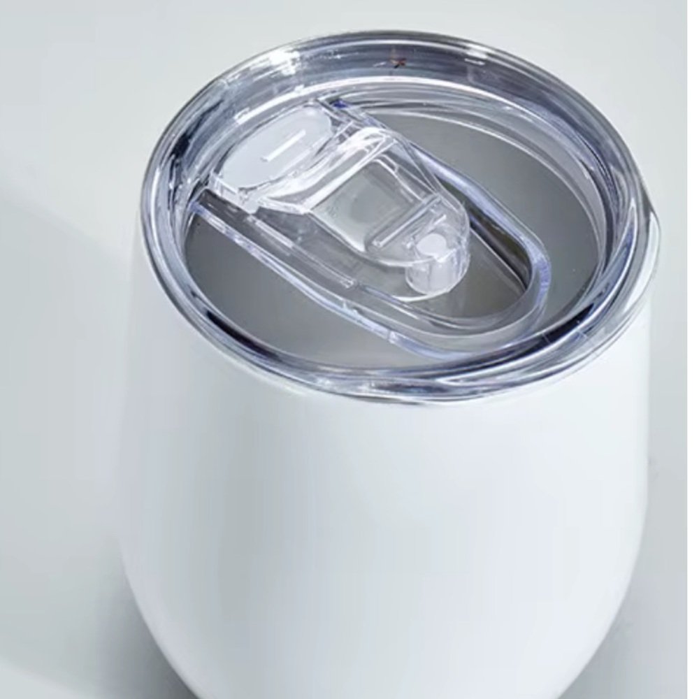 White Insulated Tumbler with Clear Lid